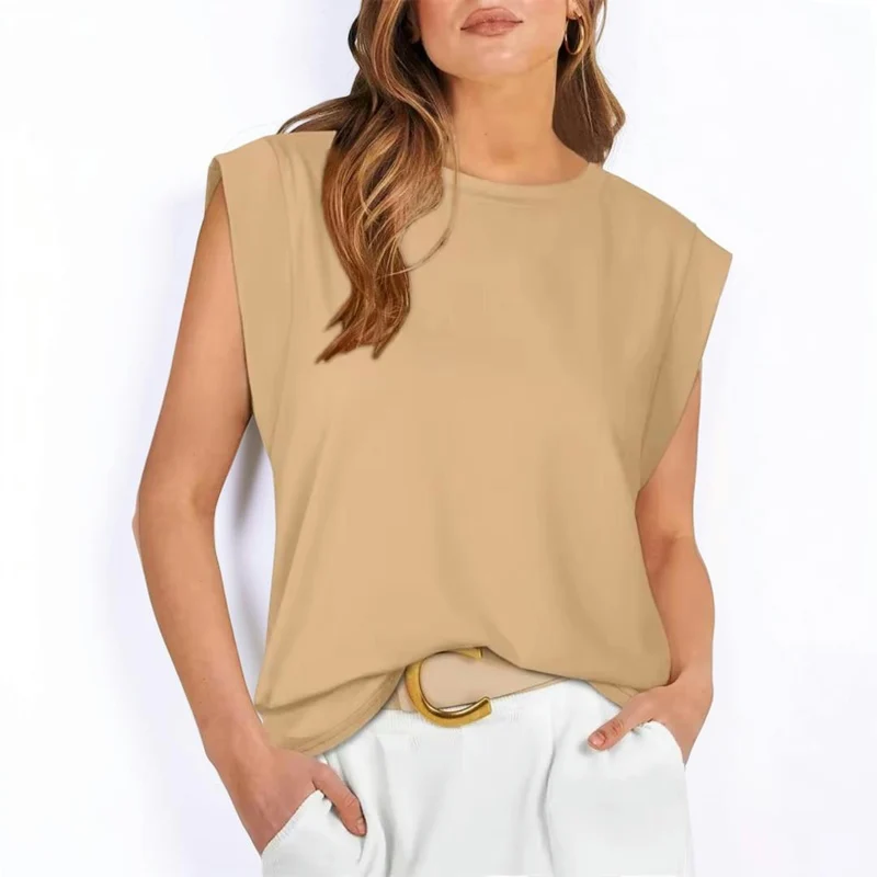Dames T Shirt Strepen Mouwloos Casual Losvallend Top