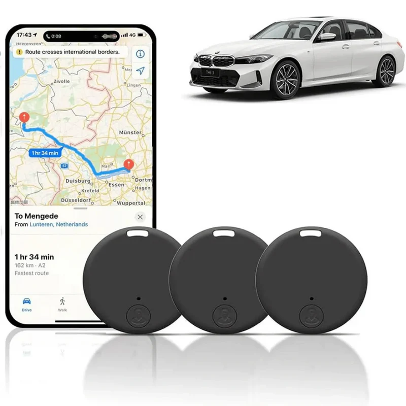 3x Mini GPS Tracker - Universele Sleutel- & Autozoeker Set