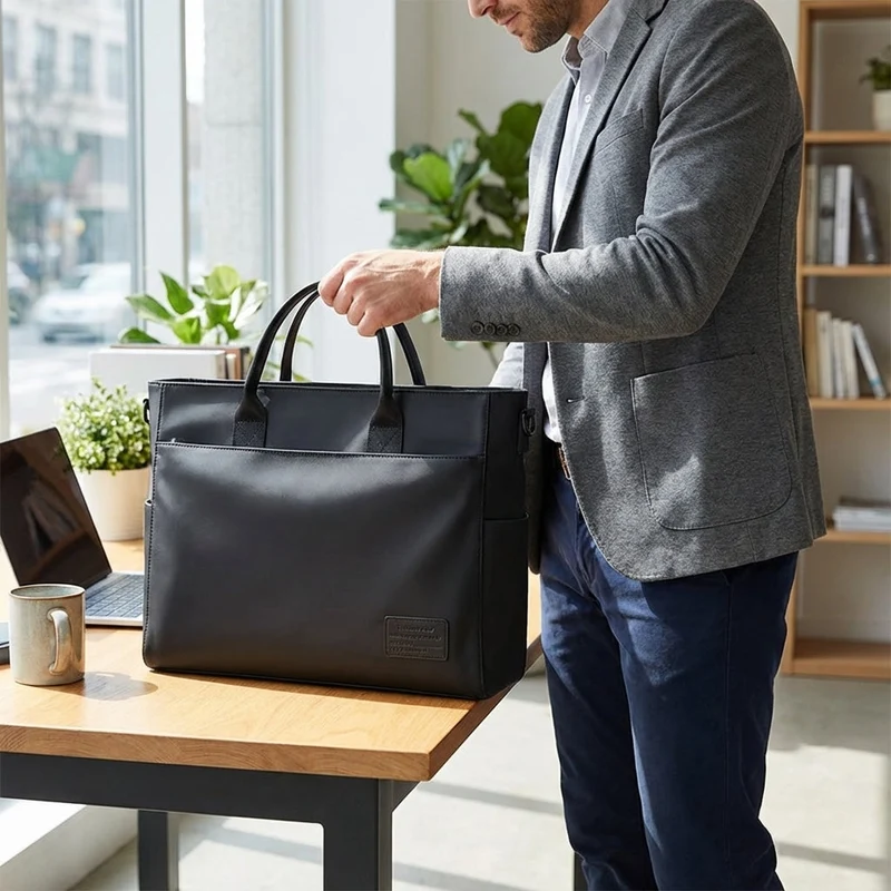 Unisex Waterafstotende Laptop Schoudertas met Organizer