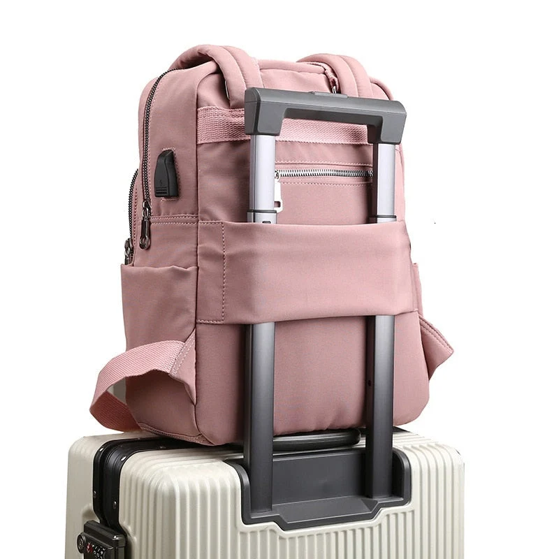 Unisex Waterdichte Anti-Diefstal Rugzak met USB-Oplaadpoort