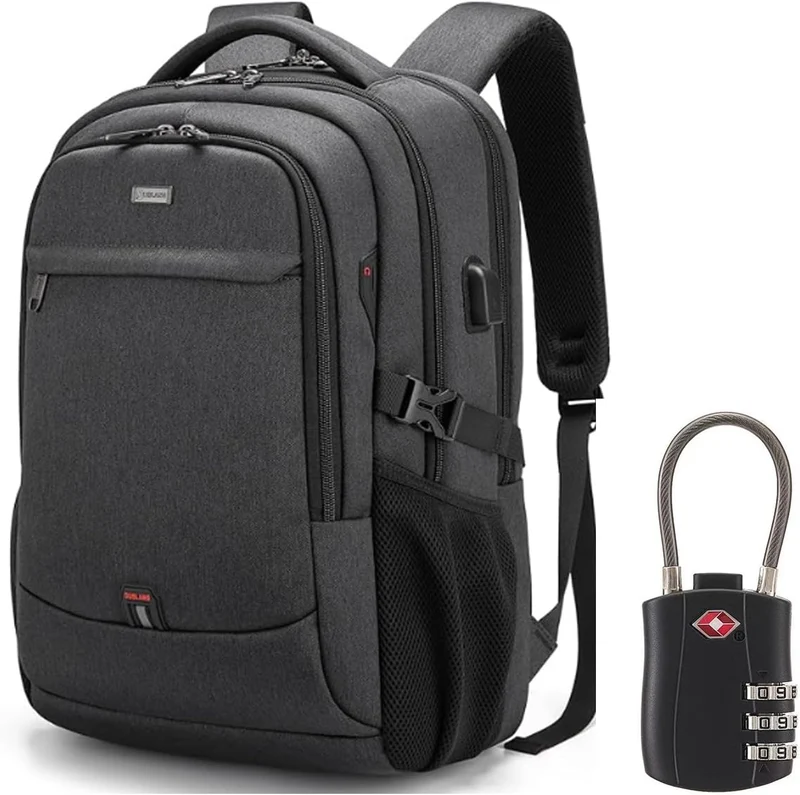 Unisex Waterdichte Reis Laptoprugzak met USB-Poort & Slimme Opslag