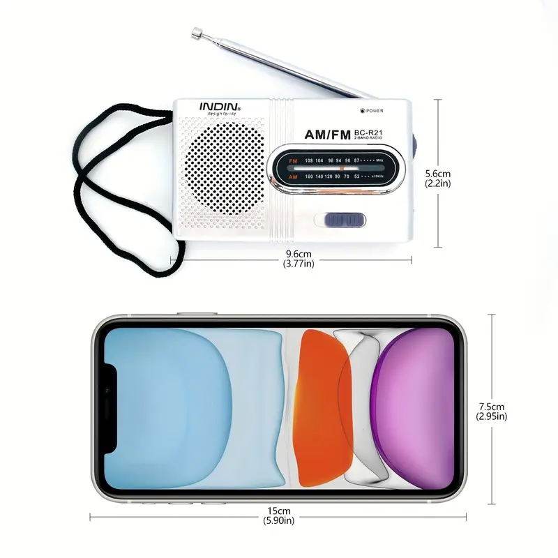 Compacte AM/FM Radio - Draagbaar met Stereo Luidspreker