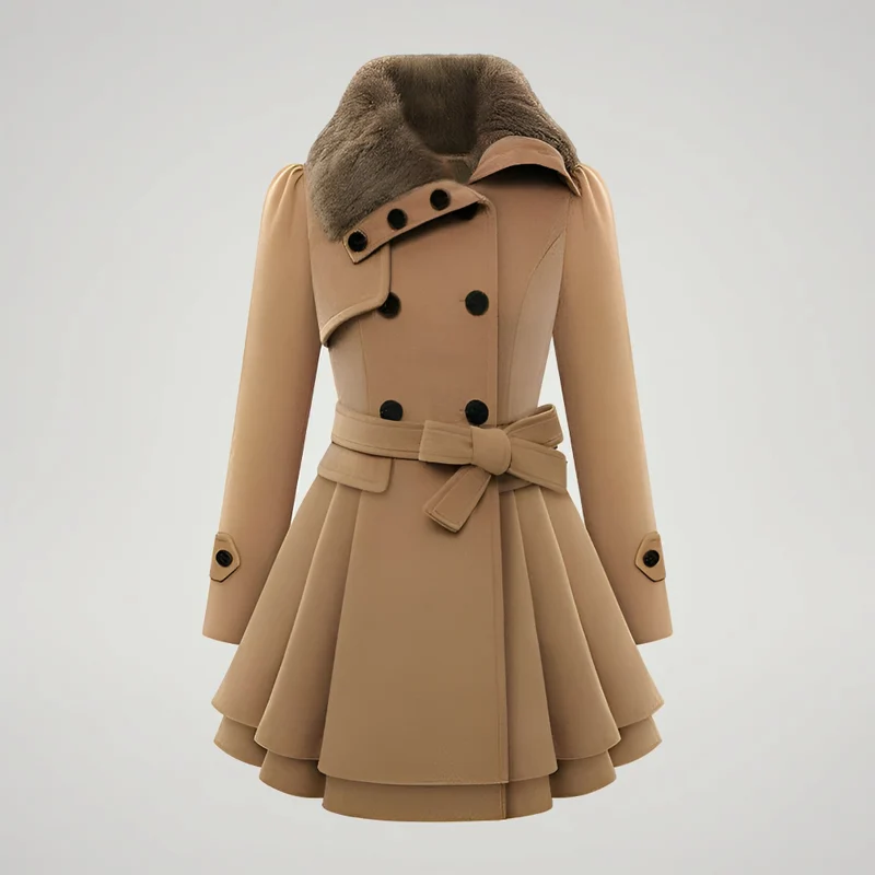 Dames Winterjas Lange Jas Capuchon Warme Voering Knopen