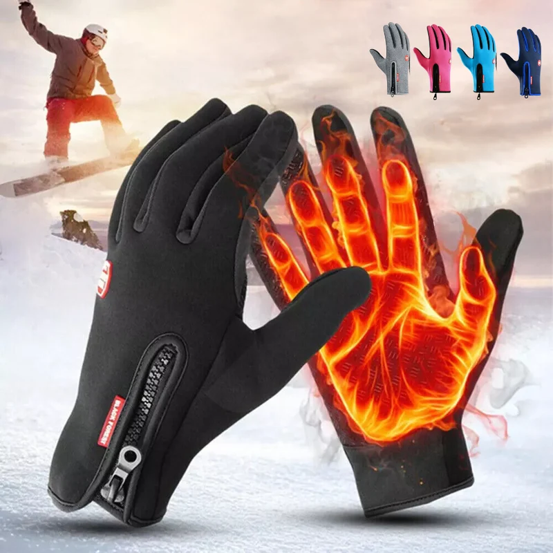 Thermal Waterproof Outdoor Gloves with Touchscreen Support