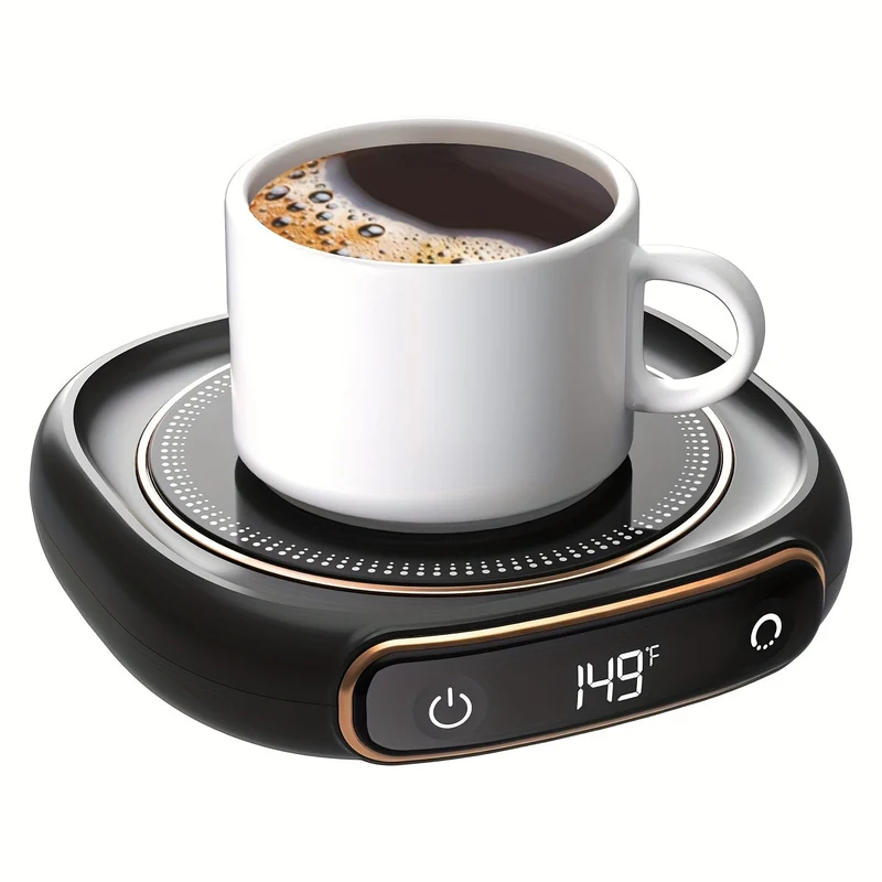 Portable Beverage Warmer with Safe Timer for Home and Office