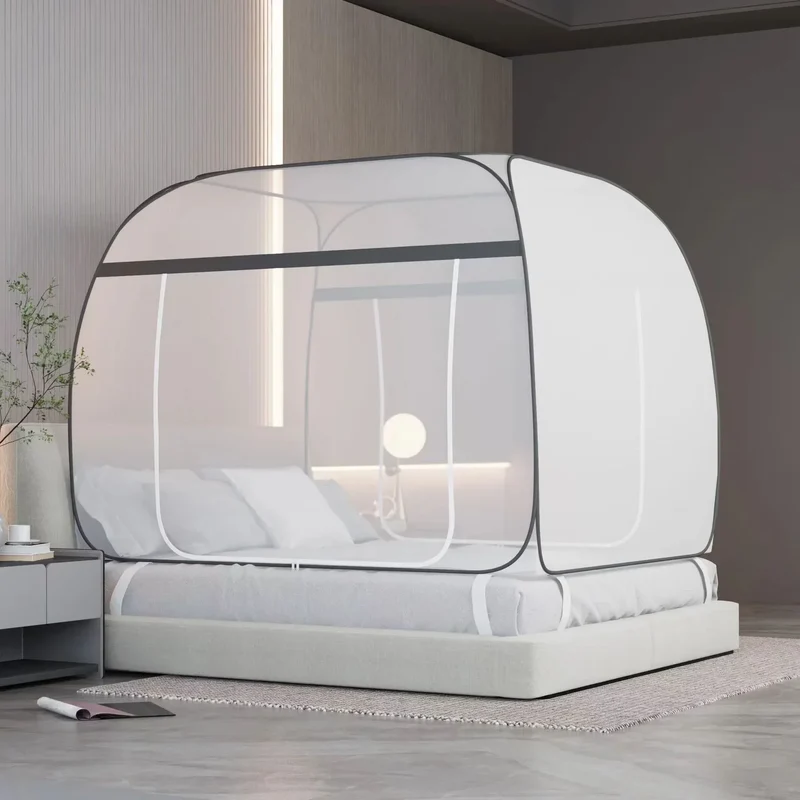 SkyShield Muskietennet – Sterrengrijs, Zonder Installatie, Binnen & Buiten