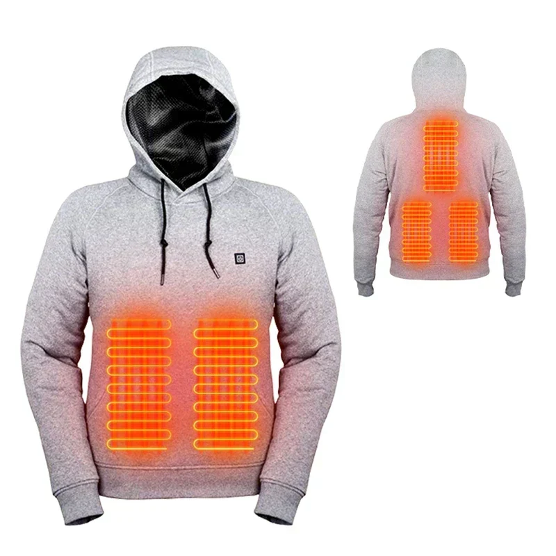 Heated unisex outdoor hoodie