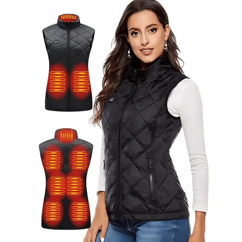 Cozy women's heated vest for outdoor use