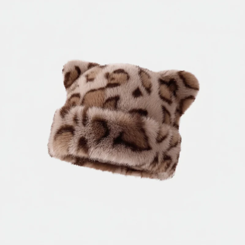 Wintermuts Dames Pluche Luipaardprint Vintage Stijl