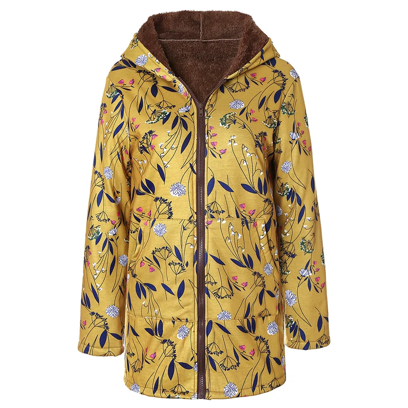 Lange winterjas met capuchon voor dames - Levanie
