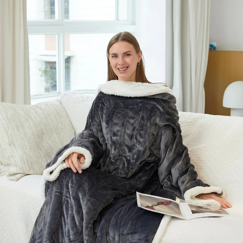 Elektrische Deken Draagbare Sherpa Fleece Warmteplaid Volwassenen
