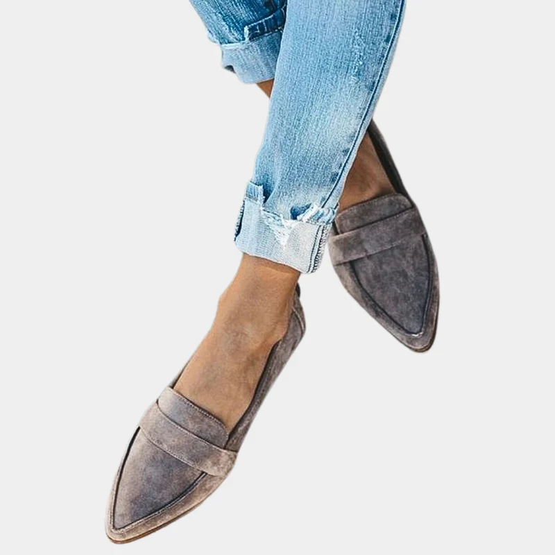 Trendy Instappers Loafers Suèdelook voor Dames