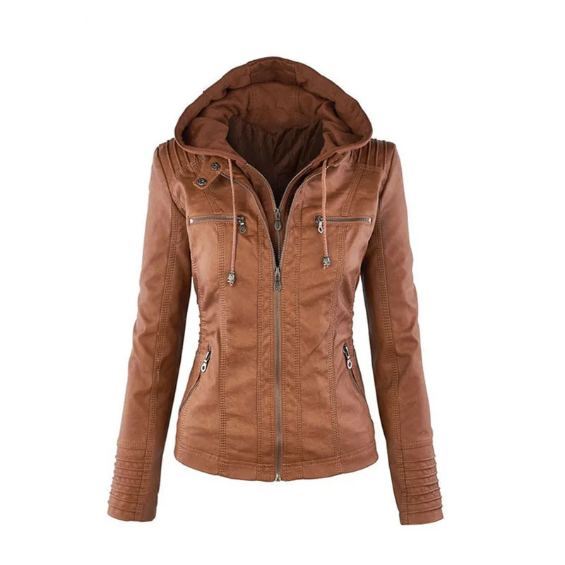 Evi – Leren Zomerjas voor Dames