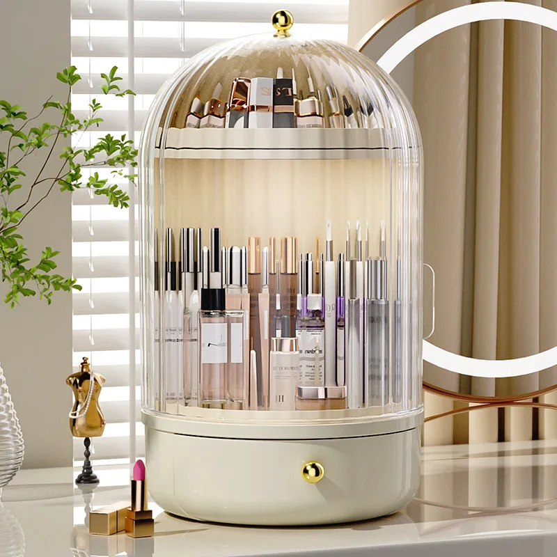 Cosmory – Make-up Organizer met Deksel & 360° Draaibaar Ontwerp