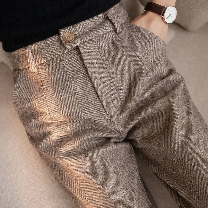 Heren Pantalon Slim Fit Zakelijke Stijl