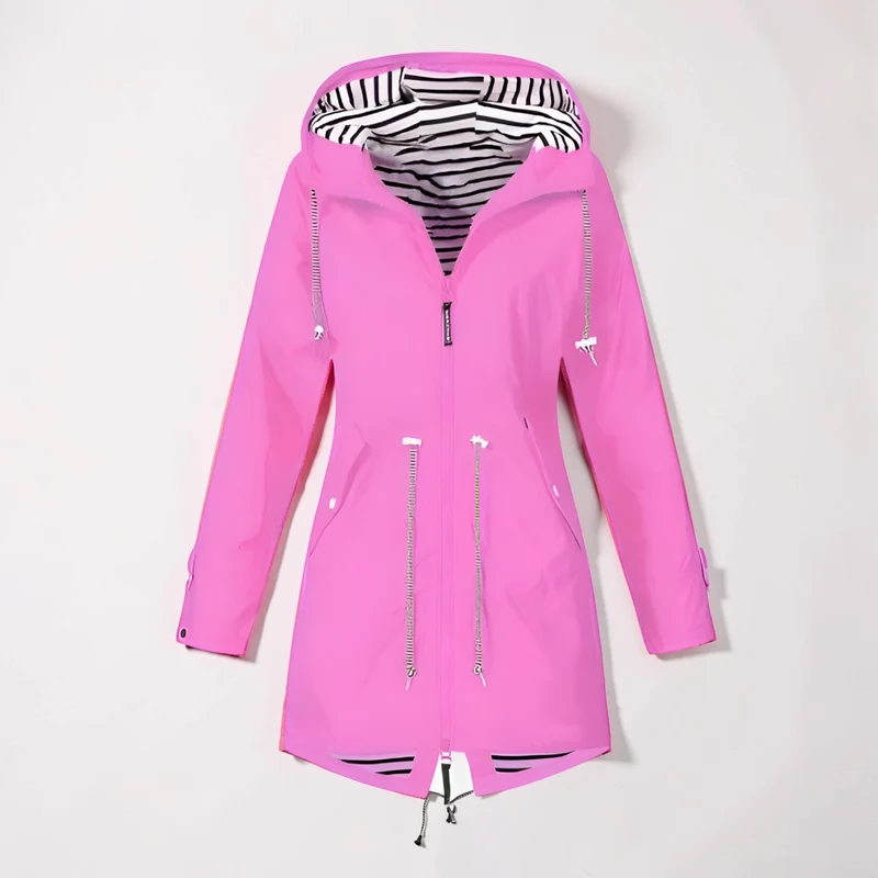 Regenjas Dames Lang Waterdicht Capuchon