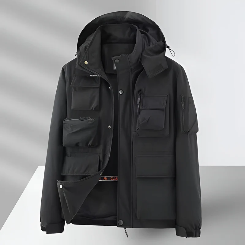 Winterjas Heren Parka Winddicht Waterdicht Regular Fit
