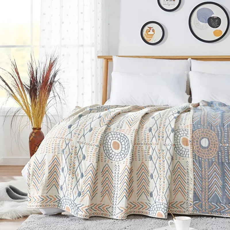 Cozy extremely soft reversible cotton blanket