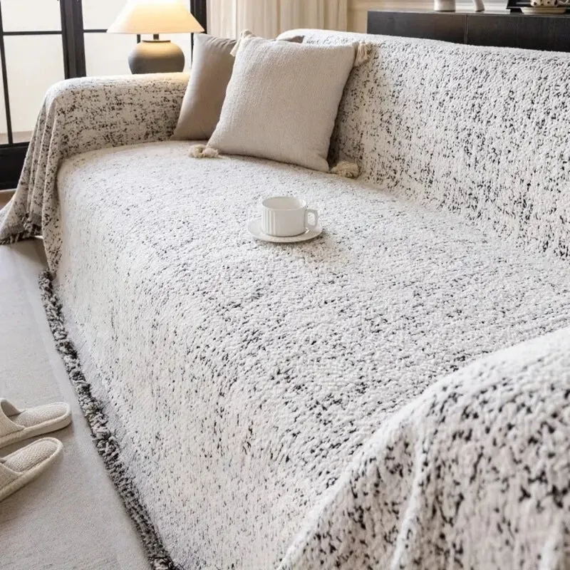 Stylish reversible bohemian-style throw for modern and rustic interiors