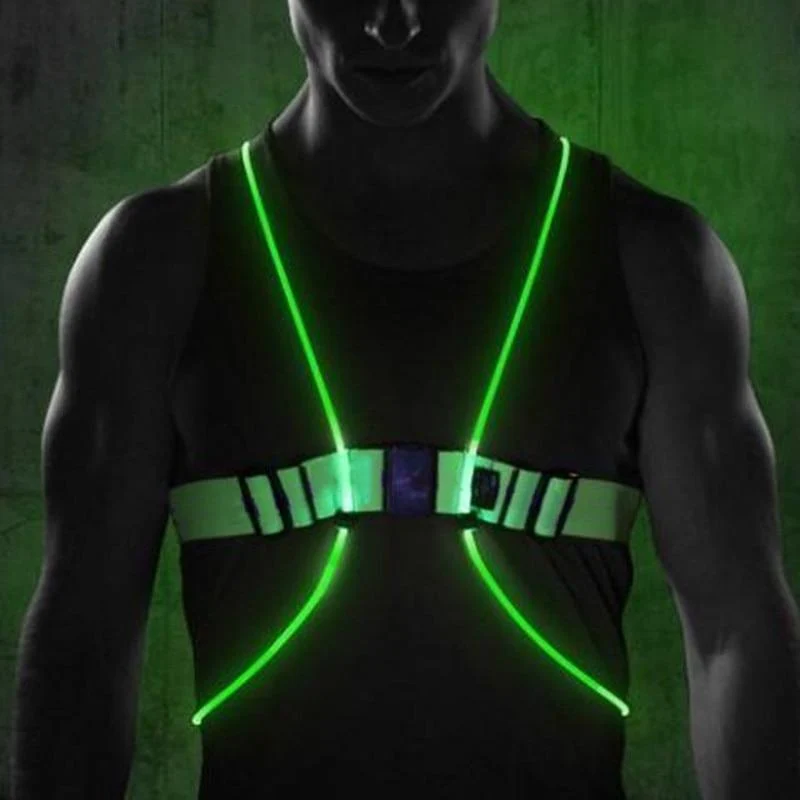 Bright LED Running Vest with Visibility